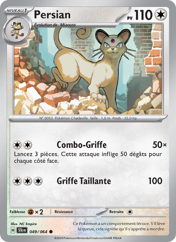 Persian 049 — Nebel der Sagen (French Pokémon TCG card)