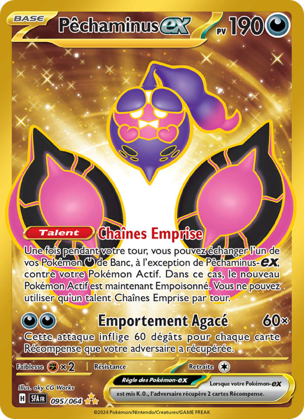 Pêchaminus-ex 095 — Nebel der Sagen (French Pokémon TCG card)
