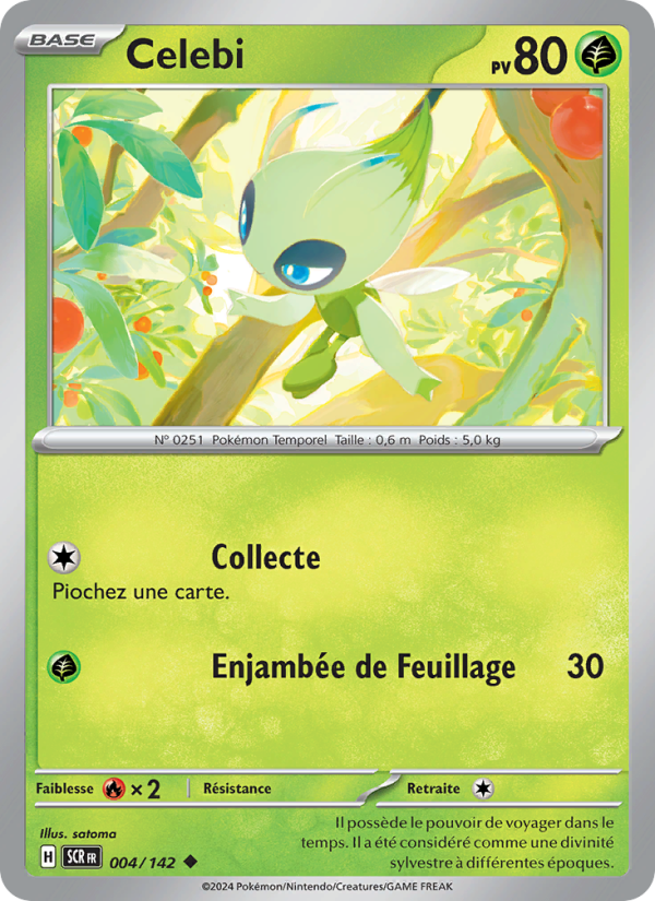 Celebi 004 — Stellar Crown (French Pokémon TCG card)