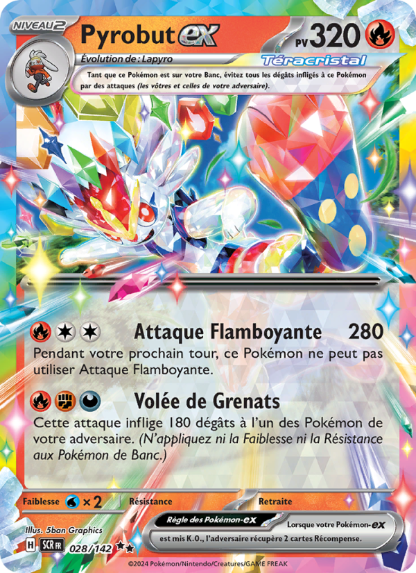 Pyrobut-ex 028 — Stellar Crown (French Pokémon TCG card)