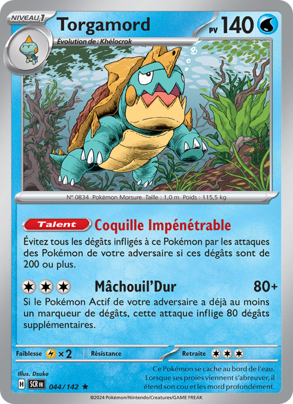 Torgamord 044 — Stellar Crown (French Pokémon TCG card)