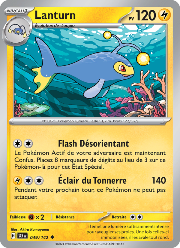 Lanturn 049 — Stellar Crown (French Pokémon TCG card)