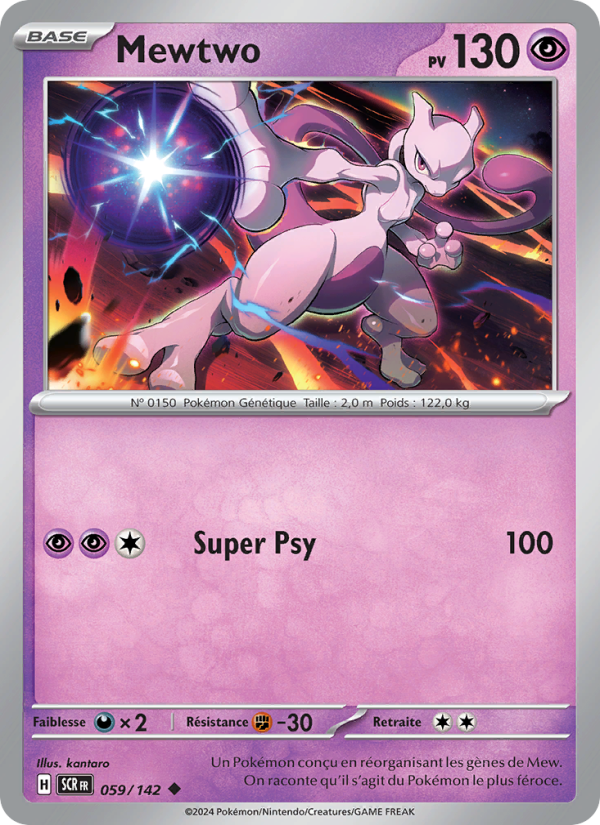 Mewtwo 059 — Stellar Crown (French Pokémon TCG card)