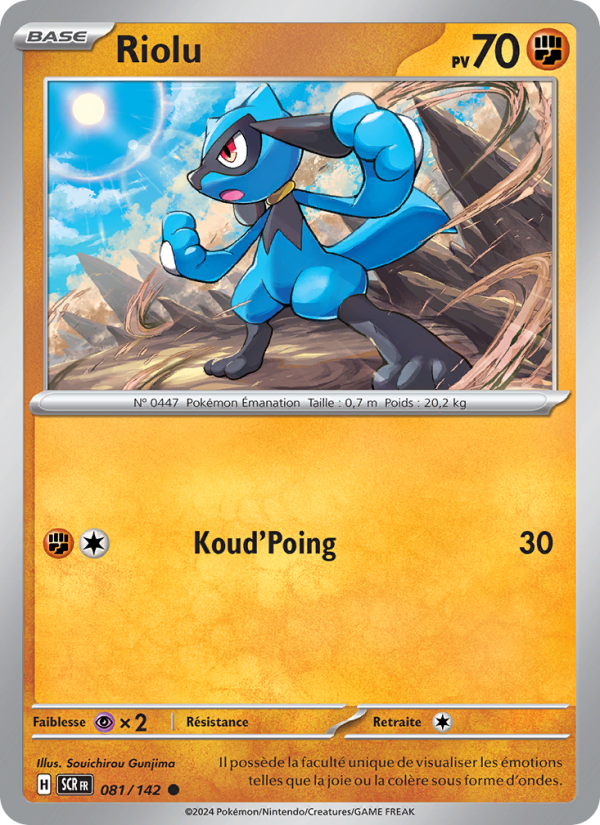 Riolu 081 — Stellar Crown (French Pokémon TCG card)