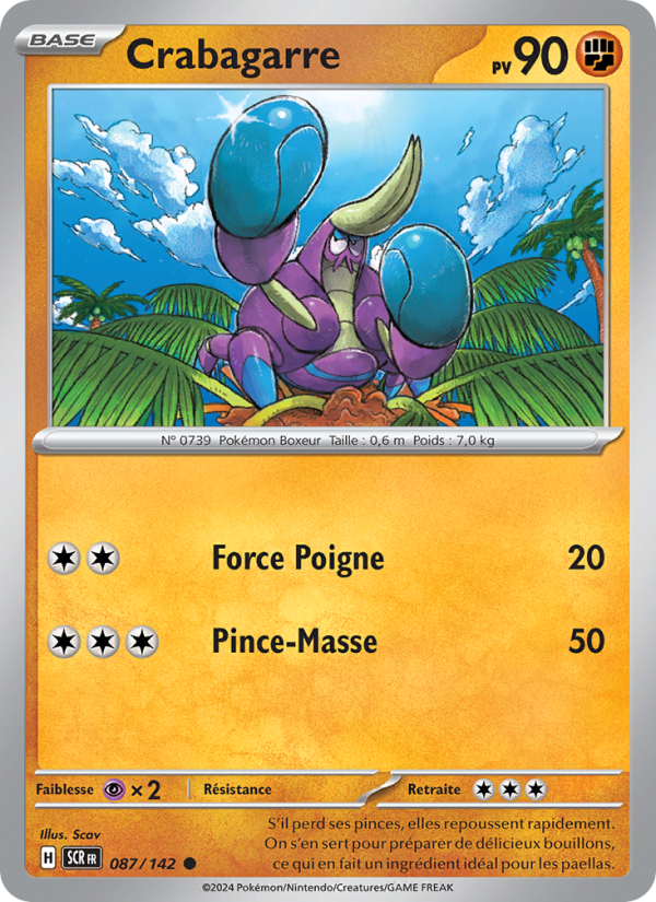 Crabagarre 087 — Stellar Crown (French Pokémon TCG card)
