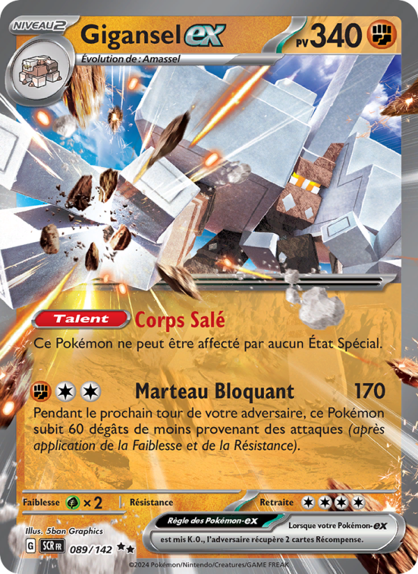 Gigansel-ex 089 — Stellar Crown (French Pokémon TCG card)