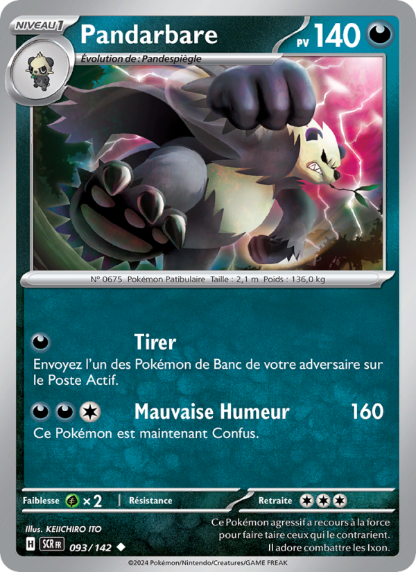 Pandarbare 093 — Stellar Crown (French Pokémon TCG card)