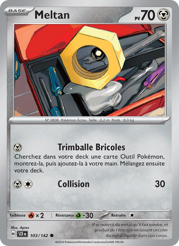 Meltan 103 — Stellar Crown (French Pokémon TCG card)