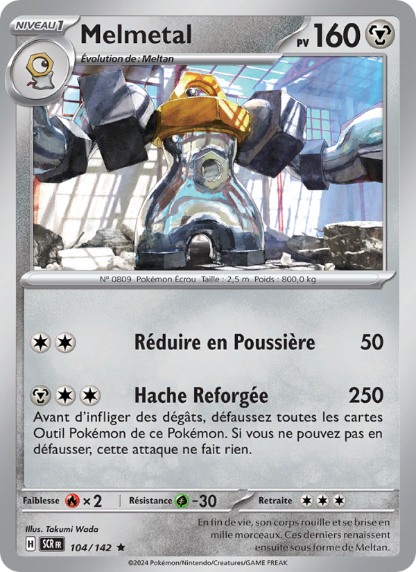 Melmetal 104 — Stellar Crown (French Pokémon TCG card)