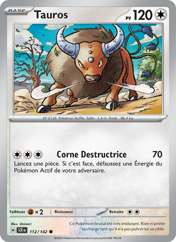 Tauros 112 — Stellar Crown (French Pokémon TCG card)