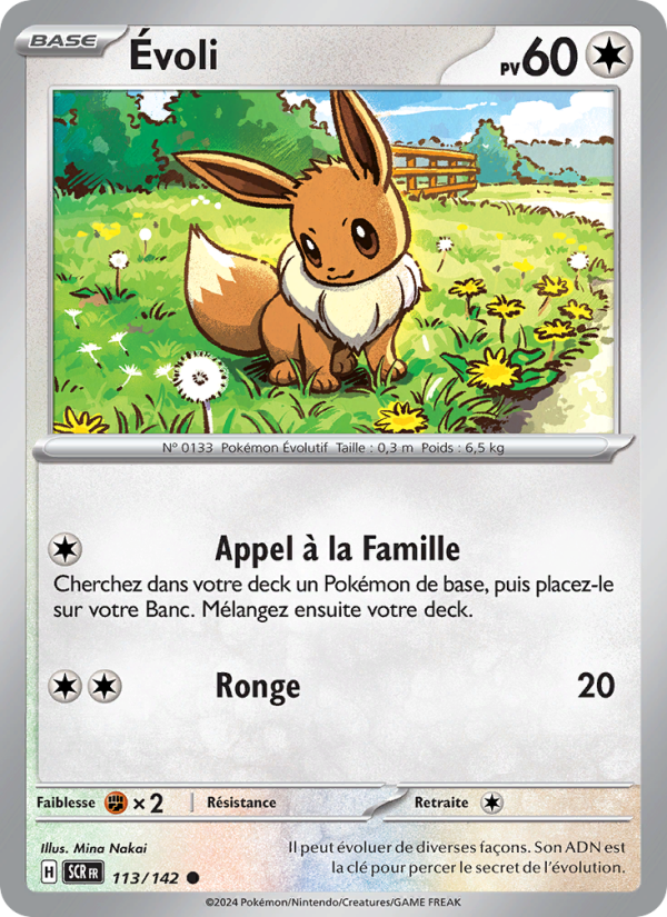 Évoli 113 — Stellar Crown (French Pokémon TCG card)