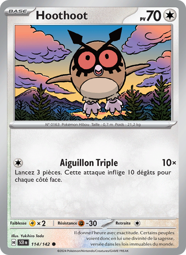 Hoothoot 114 — Stellar Crown (French Pokémon TCG card)