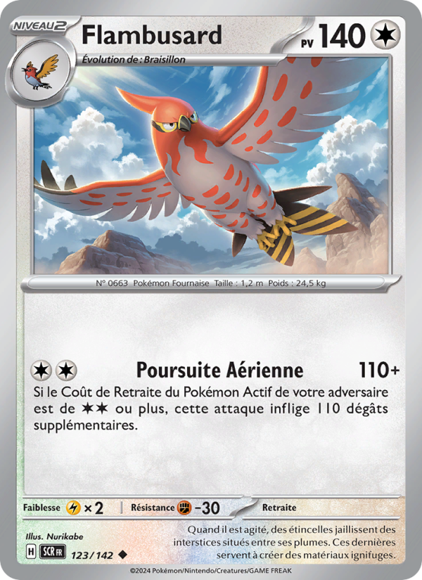 Flambusard 123 — Stellar Crown (French Pokémon TCG card)