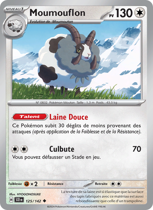 Moumouflon 125 — Stellar Crown (French Pokémon TCG card)