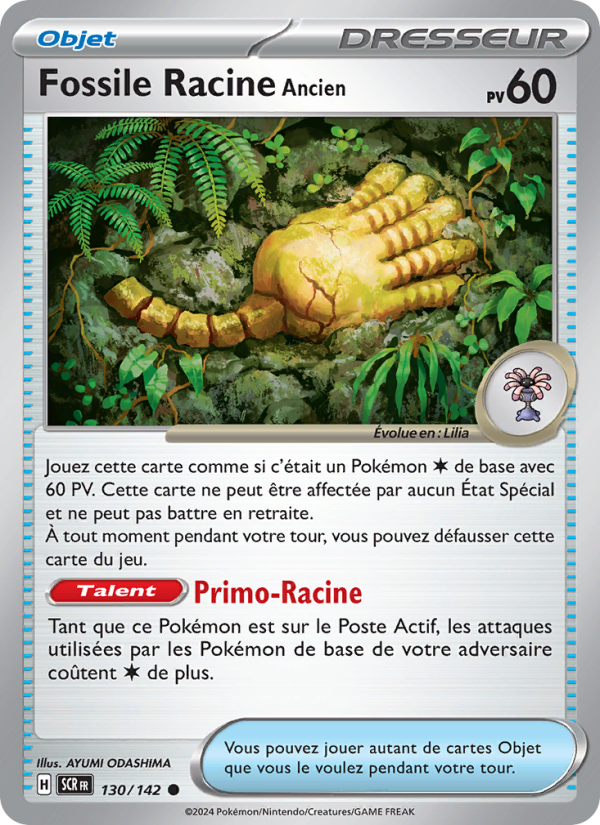 Fossile Racine Ancien 130 — Stellar Crown (French Pokémon TCG card)