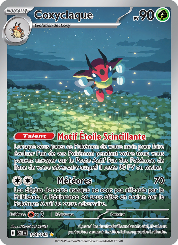 Coxyclaque 144 — Stellar Crown (French Pokémon TCG card)