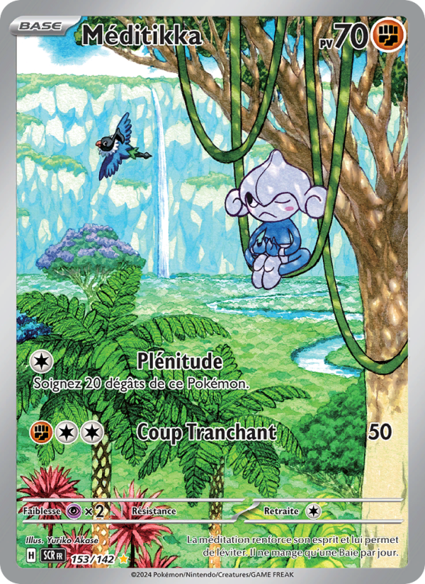 Méditikka 153 — Stellar Crown (French Pokémon TCG card)