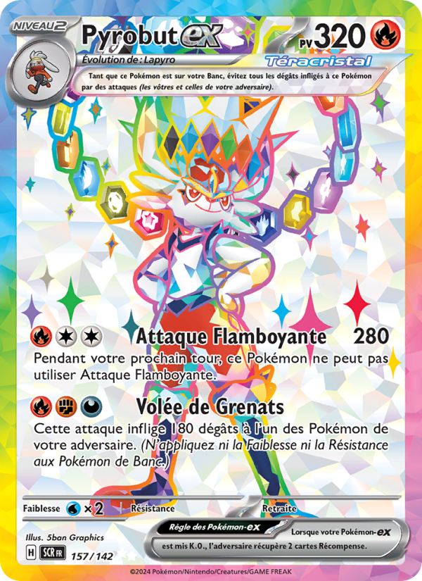 Pyrobut-ex 157 — Stellar Crown (French Pokémon TCG card)