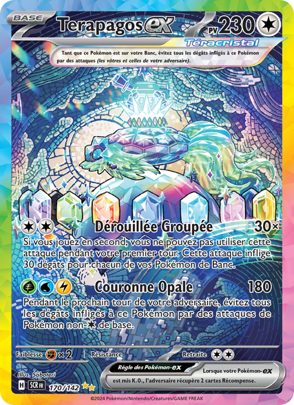 Terapagos-ex 170 — Stellar Crown (French Pokémon TCG card)