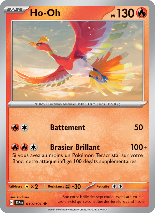 Ho-Oh 019 — Surging Sparks (French Pokémon TCG card)