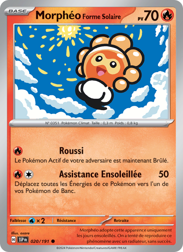 Morphéo Forme Solaire 020 — Surging Sparks (French Pokémon TCG card)