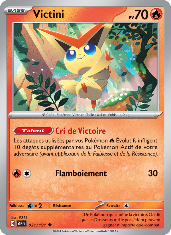 Victini 021 — Surging Sparks (French Pokémon TCG card)