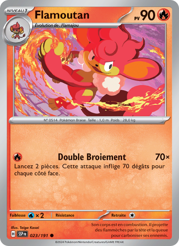 Flamoutan 023 — Surging Sparks (French Pokémon TCG card)