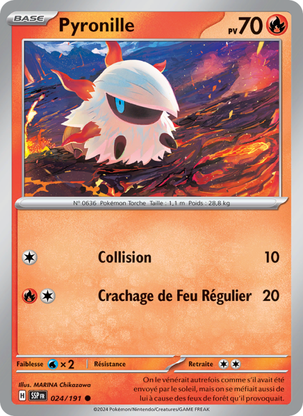 Pyronille 024 — Surging Sparks (French Pokémon TCG card)