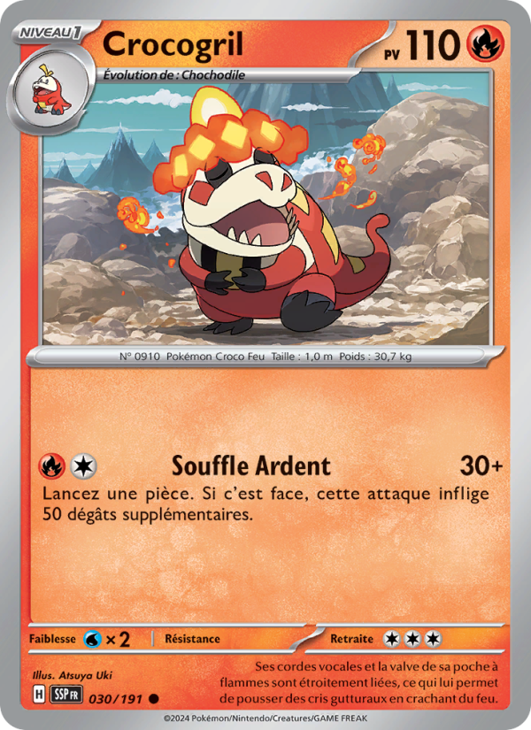 Crocogril 030 — Surging Sparks (French Pokémon TCG card)