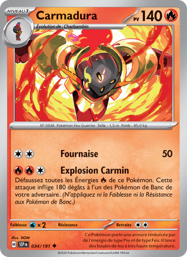 Carmadura 034 — Surging Sparks (French Pokémon TCG card)