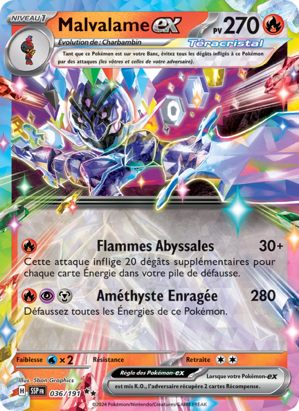 Malvalame-ex 036 — Surging Sparks (French Pokémon TCG card)