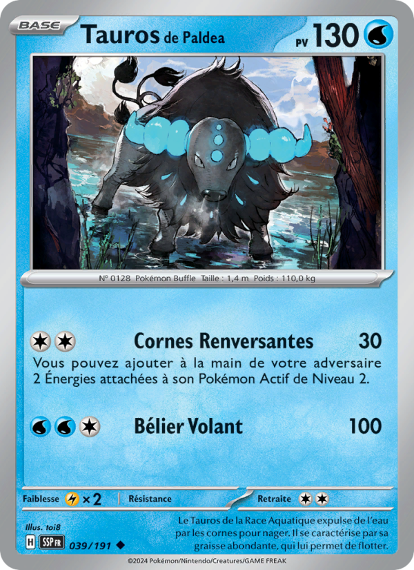 Tauros de Paldea 039 — Surging Sparks (French Pokémon TCG card)