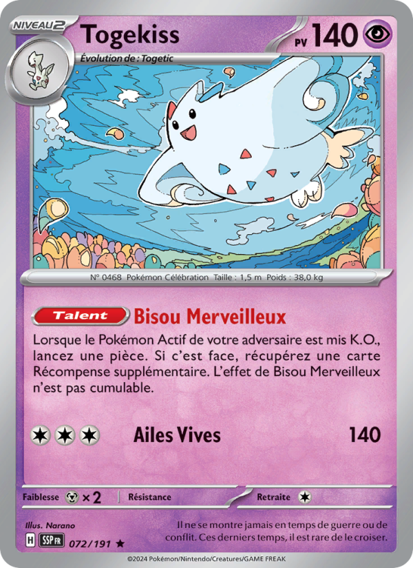 Togekiss 072 — Surging Sparks (French Pokémon TCG card)