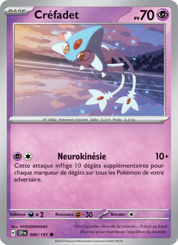 Créfadet 080 — Surging Sparks (French Pokémon TCG card)