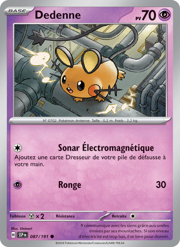 Dedenne 087 — Surging Sparks (French Pokémon TCG card)