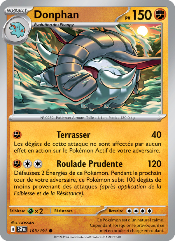 Donphan 103 — Surging Sparks (French Pokémon TCG card)