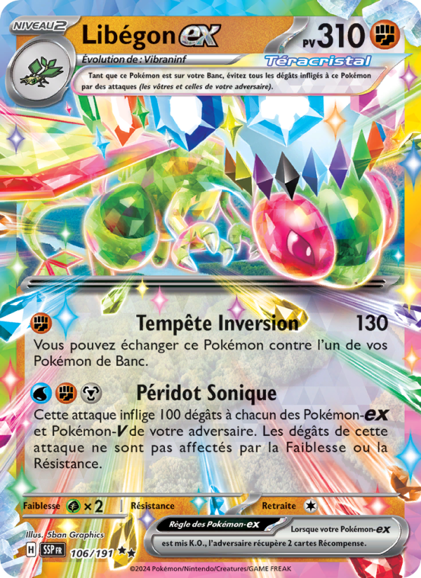 Libégon-ex 106 — Surging Sparks (French Pokémon TCG card)