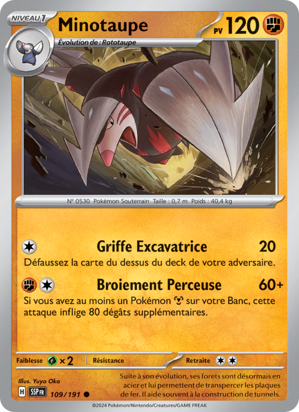 Minotaupe 109 — Surging Sparks (French Pokémon TCG card)