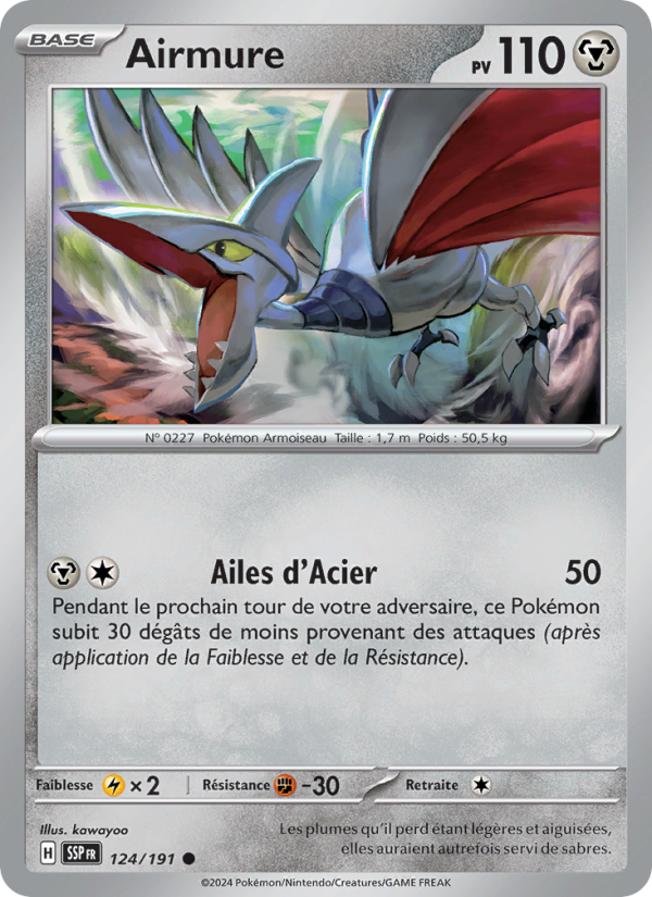 Airmure 124 — Surging Sparks (French Pokémon TCG card)