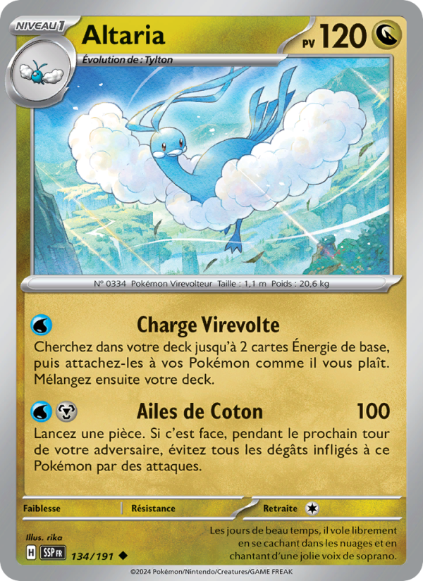 Altaria 134 — Surging Sparks (French Pokémon TCG card)