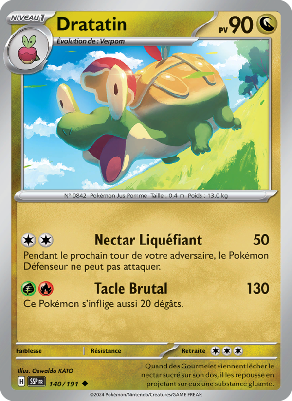 Dratatin 140 — Surging Sparks (French Pokémon TCG card)