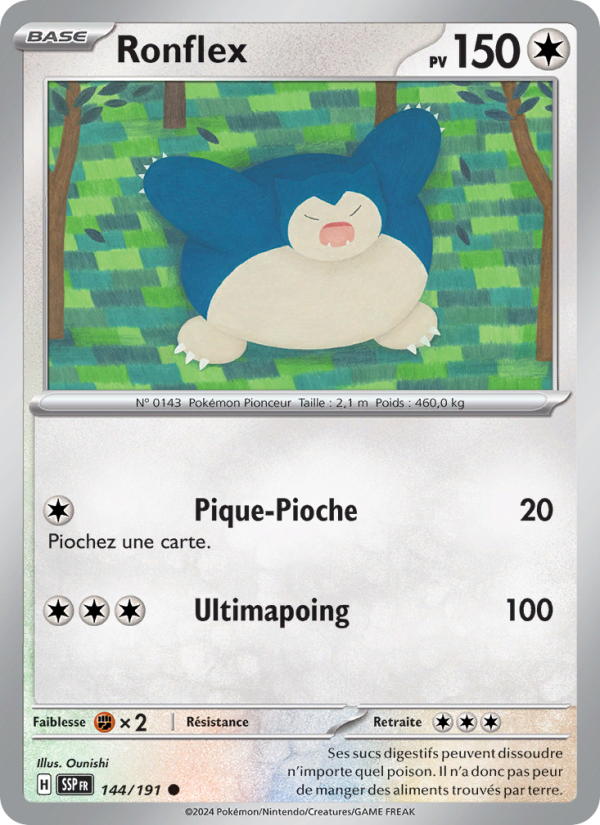 Ronflex 144 — Surging Sparks (French Pokémon TCG card)