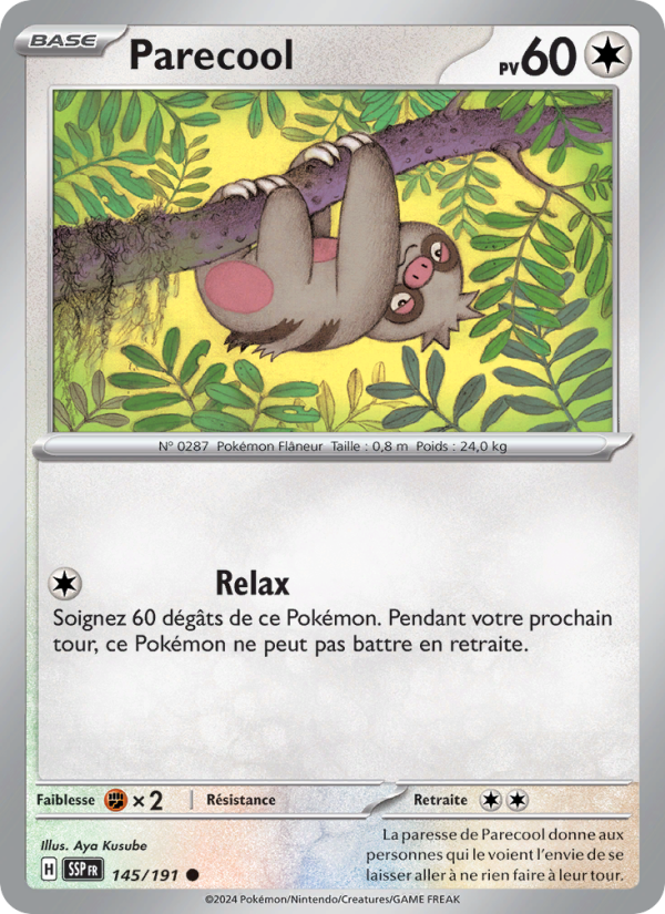 Parecool 145 — Surging Sparks (French Pokémon TCG card)
