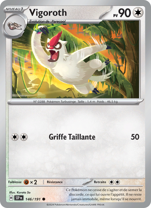 Vigoroth 146 — Surging Sparks (French Pokémon TCG card)