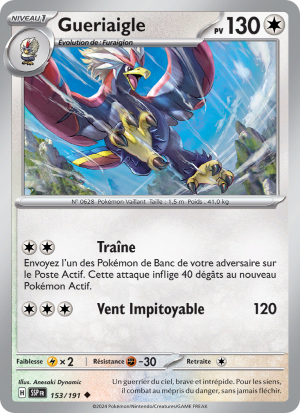 Gueriaigle 153 — Surging Sparks (French Pokémon TCG card)