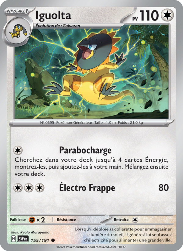 Iguolta 155 — Surging Sparks (French Pokémon TCG card)