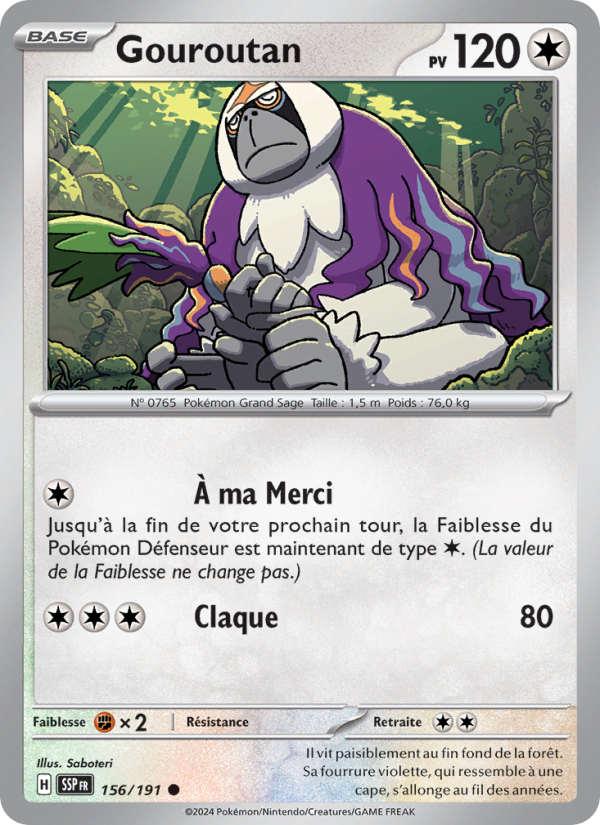 Gouroutan 156 — Surging Sparks (French Pokémon TCG card)