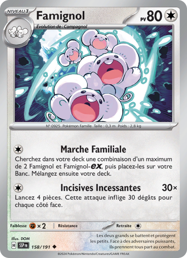 Famignol 158 — Surging Sparks (French Pokémon TCG card)