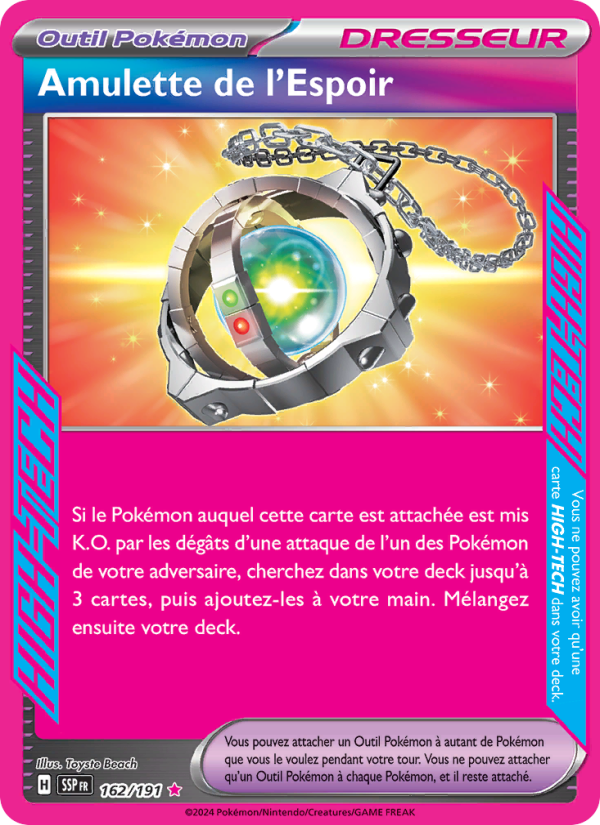 Amulette de l'Espoir 162 — Surging Sparks (French Pokémon TCG card)