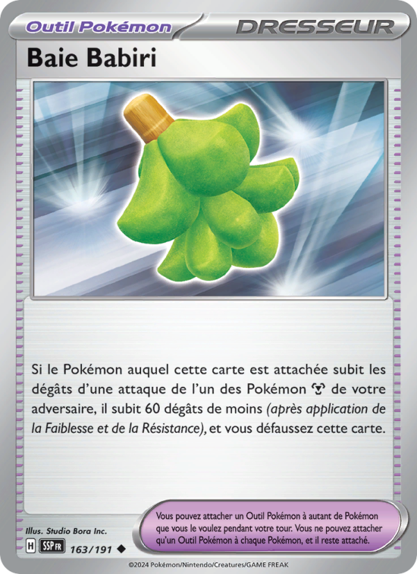 Baie Babiri 163 — Surging Sparks (French Pokémon TCG card)